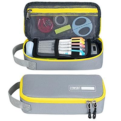 ECHSRT Large Pencil Case, Durable Pen Pouch with Big Capacity, Minimalist  Portable Stationery Bag with Handle for Office Organizer Aesthetic Grey  Pencil Cases - Yahoo Shopping