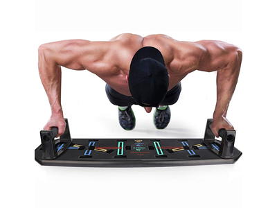 Zummy 9 in 1 Push Up Rack Board System Fitness Workout Train Gym Exercise 