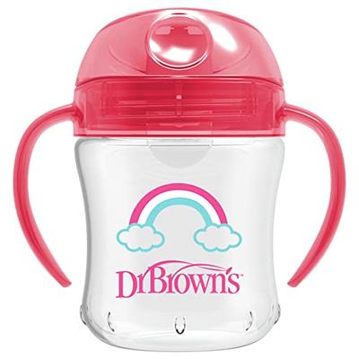 Dr. Brown's Milestones Baby's First Straw Sippy Cup - Pink - 2pk/18oz