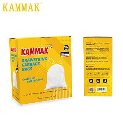 KAMMAK 13 Gallon Trash Bag Tall kitchen Drawstring garbage bags, Unscented,  120 count - Yahoo Shopping