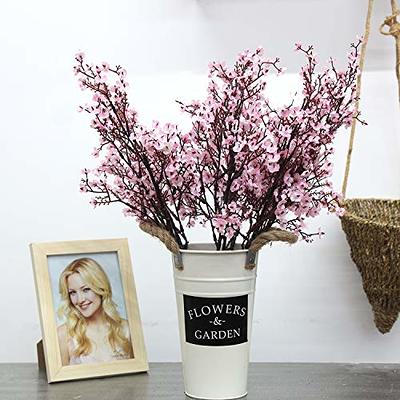 6 Pcs Artificial Babys Breath Flowers European Faux Silk Flower Bouquet  Real Touch Fake Fall Flowers for Office Autumn Wedding Centerpieces  Christmas Party Decor 