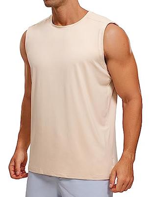 CRZ YOGA Men's Workout Sleeveless Shirt Quick Dry Stretchy Swim