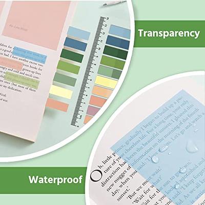 DiverseBee 50 Sheets Pastel Transparent Sticky Notes, 3x3” Clear Sticky Tabs, Translucent Page Flags Book Markers Stickers, Planner Accessories