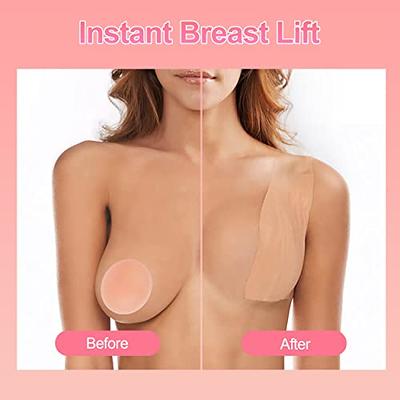 Boob Tape, Boobytape for Breast Lift, Bob Tape for Large Breasts, Flexible  Boobtape, Breathable Breast Tape for Strapless Dress, Waterproof Breast Lift  Tape with Nipple Covers, Bra Tape for A-G Cup 