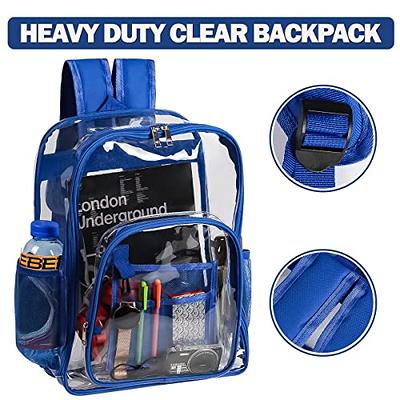 Cambond Clear Backpack, Heavy Duty Transparent Backpacks for Adults Reinforced Straps See-Through Bag for School Work Travel