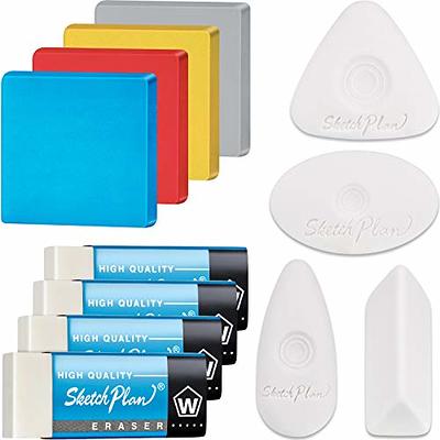 6pcs Pencil Erasers, Large White Erasers for School Office, Art Erasers for  Drawing, Small Size