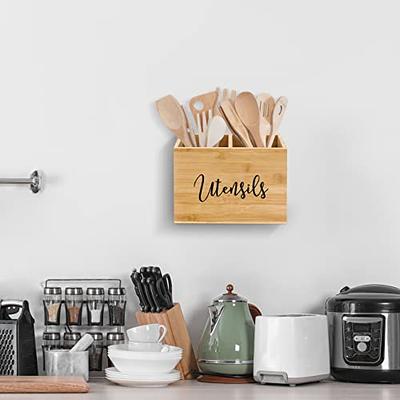 Porcelain & Bamboo Utensil Holder (with utensils)