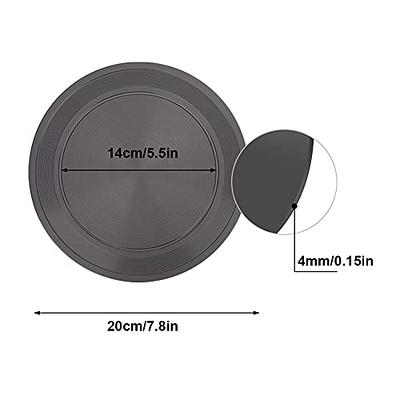 Tall Microwave Tempered Borosilicate Glass Plate Cover with Black Easy-Grip  Silicone Handle - Unvented to Steam Food -Microwaveable/Oven/Stove Safe 