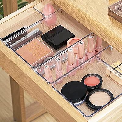 Cq acrylic 2PCS Clear Containers for Organizing 7 Drawers Stackable Dresser  Bathroom Organizers And Storage For Jewelry Hair Accessories Nail Polish