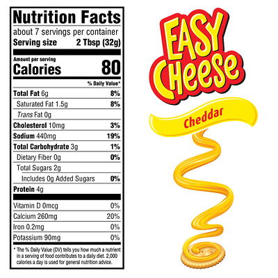 Easy Cheese Cheddar Cheese Snack - 8oz : Target