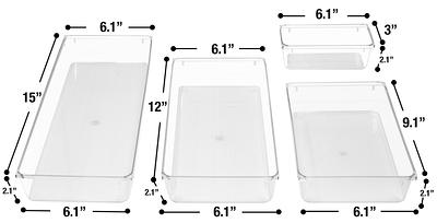 Sorbus Clear Storage Bins 3-Piece Set