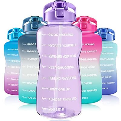 Party Zealot Large Half Gallon 64 OZ Motivational Water Bottle Straw Time  Marker BPA Free for Sport and Fitness