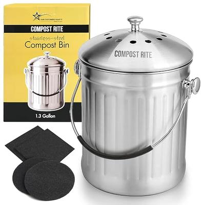 AIRNEX Countertop Compost Bin , Indoor Food Composter, Food Waste Bin for  Kitchen Counter Top, Small Kitchen Compost Bucket Container, Mini Counter  Food Scrap Bin with Lid - Yahoo Shopping