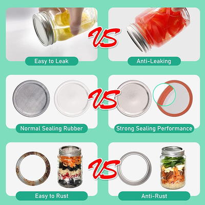 Mason Jars Electric Vacuum Sealer Kit for Food Vacuum Saver,Attikbiz  All-in-One Mason Jars Sealer with Led Screen,Wide Regular Mouth Mason Jars  Sealer