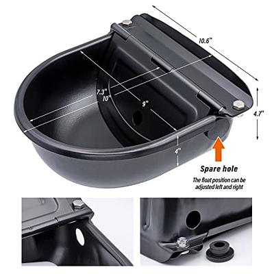 Stainless Steel Automatic Heated Water Bowl with Float Valve Water Trough  Pet Thermal-Bowl for Livestock Cattle Dog Goat Pig Horse