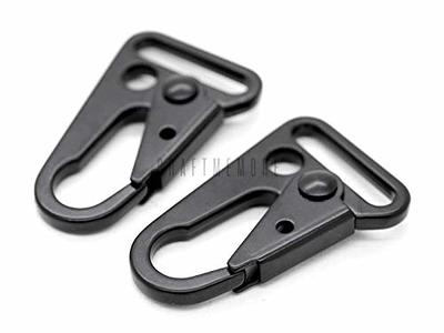 CRAFTMEMORE 2pcs Metal Snap Hook Sling Clip Spring Gate Quick Release  Carabiner Attachment Tactical Bag Accessories (Black) - Yahoo Shopping