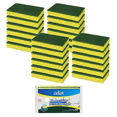 CELOX 24 Pack Durable Kitchen Sponges, Natural Wood Pulp Sponges for  Dishes, Absorbent Cellulose Sponges Bulk for Cleaning Kitchen, Bathroom,  DIY for