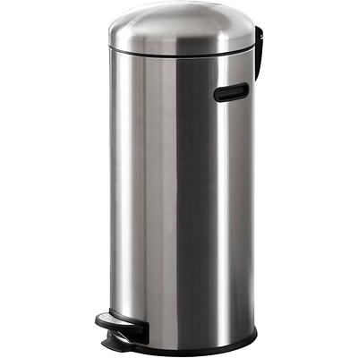 Better Homes & Gardens 1.3 Gallon Trash Can, Oval Bathroom Trash Can,  Stainless Steel 