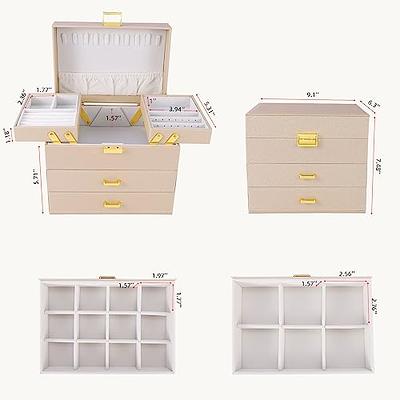 Dajasan Jewelry Organizer Box, Jewelry Holder Organizer Box, PU Leather  Jewelry Box, Gift Idea for Valentine's Day, Birthday, Mother's Day,  Christmas (Champagne) - Yahoo Shopping