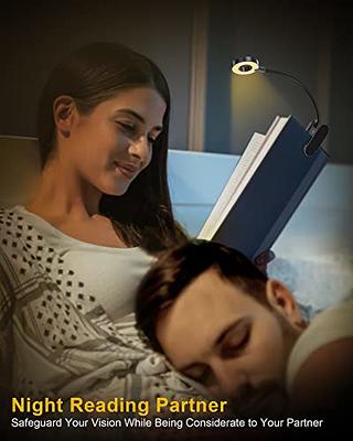 Vekkia/LuminoLite Rechargeable Book Light, Reading Lights for Books in Bed,  3 Colortemperature × 3 Brightness, Clip on Book, Up to 70 Hours Lighting