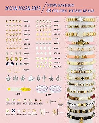 Wholesale DIY Letter & Imitation Pearl & Heishi Beads Bracelet Making Kit 