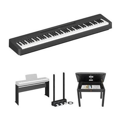 Yamaha P-525 88-Key Portable Digital Piano Kit with X-Stand, X-Bench,  Single Pedal (Black)