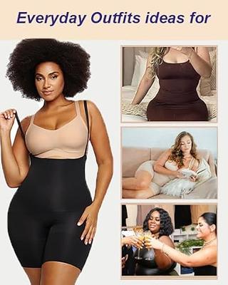 SHAPELLX Low Back Shapewear Bodysuit for Women Tummy Control Seamless  Shaper Butt Lifter Thigh Slimmer Body Shaper