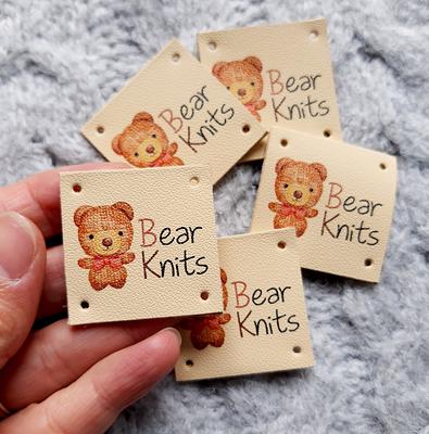 labels for knitting, labels for crochet, leather labels for handmade items,  personalized labels, custom clothing labels - Yahoo Shopping