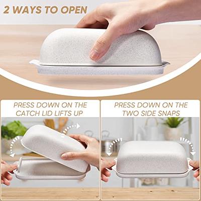 Airtight Butter Dish with Lid and Knife Spreader for Countertop
