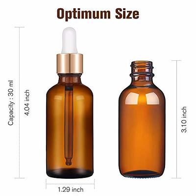 Vivaplex, 12, Amber, 2 oz Glass Bottles, With Glass Eye Droppers