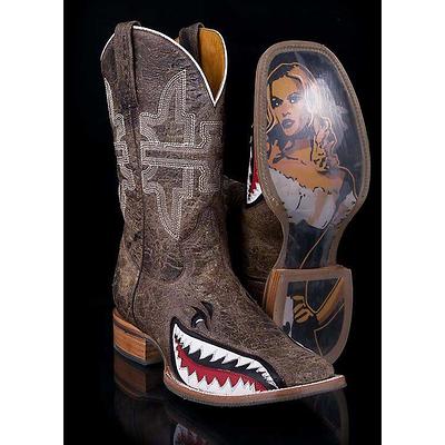 Tin Haul Mens Square Toe Boots - Toastin A Gnarly Shark - Yahoo