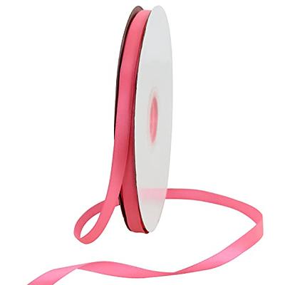 TONIFUL 3/8 in x 100yds Passion Pink Hot Pink Satin Ribbon Thin