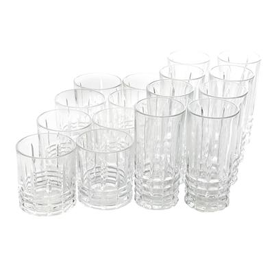 Mainstays 12-Piece Square Clear Glass Dinnerware Set