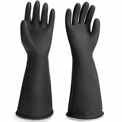 ROYAKI Chemical Resistant Cleaning Gloves, L-XL Set of 2 Pairs Rubber  Gloves for Dishwashing, Heavy Duty Lab glove
