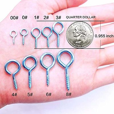 Small Screw Eye Shape Hooks Metal Eye Hooks Zinc Plated Metal Cup