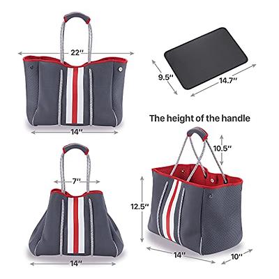 Beach Bag,Large Neoprene Beach Bag,Waterproof Shoulder Beach  Bag，Multipurpose Beach Bag Tote for Travel Beach Gym Swimming(L,Grey) -  Yahoo Shopping