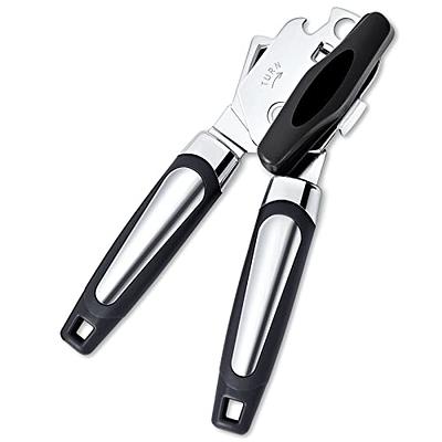 Can Opener, Manual Can Opener with Durable Stainless Steel Blade Anti-slip  Hand Grip & Large Turning Knob, Heavy Duty Can Opener Smooth Edge Food  Safety for Seniors with Hands Friendly