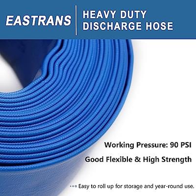 3 x 50' Blue PVC Backwash Hose for Swimming Pools, Heavy Duty Discharge  Hose Reinforced Pool Drain Hose with Aluminum Pin Lug Fittings - Yahoo  Shopping