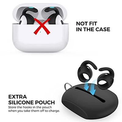 3 Pairs AirPods Pro Ear Hooks Covers [Added Storage Pouch] Upgraded  Anti-Slip Sports Ear Covers Accessories Compatible with Apple AirPods Pro  (2019)