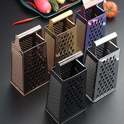 Box Grater for Kitchen, 4 Sided Box Cheese Grater, Stainless Steel Silver  Box Grader for Cheese, Potato, Carrot Peeler and Slicer, Kitchen Gadgets  Accessories Dishwasher Safe - Yahoo Shopping