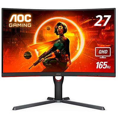 AOC C24G1A 24 Curved Frameless Gaming Monitor, FHD 1920x1080, 1500R, VA,  1ms MPRT, 165Hz (144Hz supported), FreeSync Premium, Height adjustable Black