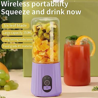 350ML Portable Blender 10 Blades Mini Electric Juicer USB Charging