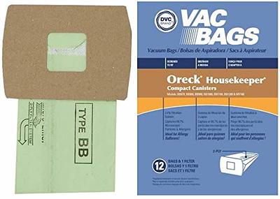 DVC Paper Replacement Vacuum Bags For Oreck Style BB Fits Buster B, Buster B  Housekeeper, Oreck XLPro Commercial Compact Canister Models