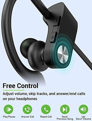 Stiive Bluetooth Headphones, 5.3 Wireless Sports Earbuds IPX7 Waterproof  with Mic, Stereo Sweatproof in-Ear Earphones, Noise Cancelling Headsets for