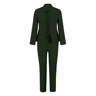 PLENTOP Romper For Women Long Pants Womens Suits 2 Piece Pants Suit for  Women Solid Womens Blazer Suit Set for Business Work Office Lady Pants Outfit  Suits Jumpsuits Romper Culotte Style 