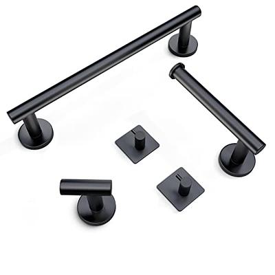 COUOBO 7 Pieces Black Bathroom Hardware Set Towel Bar Set Hand Towel Holder  4 Towel Hooks Toilet Paper Holder Towels Shelf Bathroom Accessories  Stainless Steel Wall Mounted - Yahoo Shopping