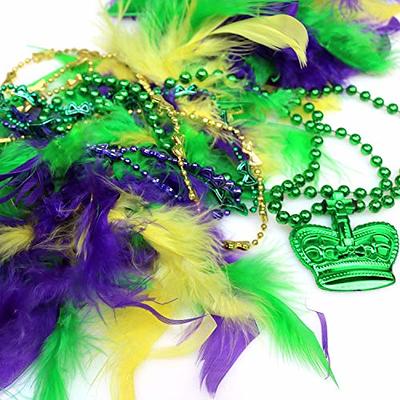 6 Pcs CHANDELLE FEATHER BOAS 72 Yellow/Green Combo for Halloween/Costume/ Party