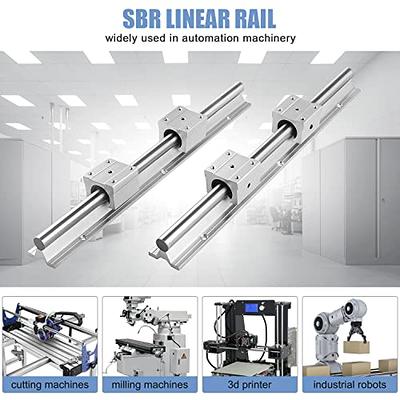 CNCMANS Linear Rail 2PCS SBR12 400mm Fully Supported Linear Rail