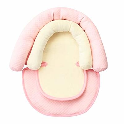Diono Cuddle Soft 2-Pack 2-in-1 Baby Head Neck Body Support Pillow for Car SEATS and Strollers - Gray/Pink