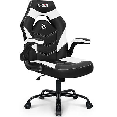 High-Back Gaming Chair PC Office Chair Computer Racing Chair PU Desk Task  Chair Ergonomic Executive Swivel Rolling Chair with Lumbar Support for Back  Pain Women, Men (WHITE) 